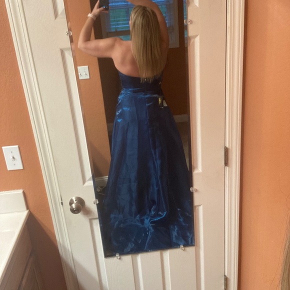 Ocean blue/teal Terani Couture gown - Picture 4 of 6